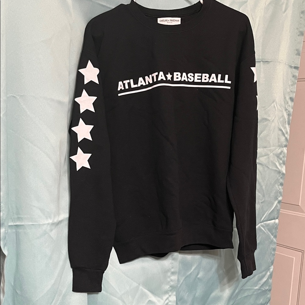 Black Atlanta Baseball Sweater